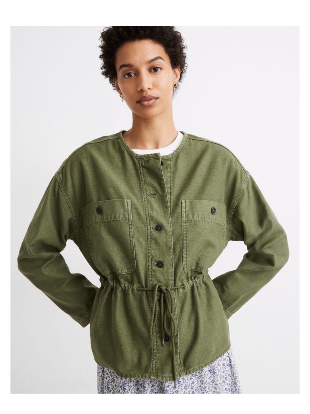 Madewell Claremont Drawstring Jacket green small
